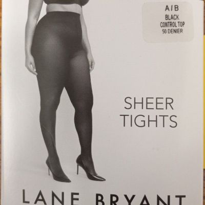 Lane Bryant Control Top Sheer Tights Black Size A/B